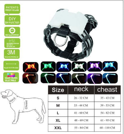 Usb Rechargeable Led Pet Collar - Illuminate Your Dog'S Style!