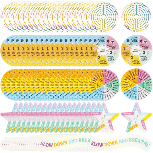 150PCS Calm Stickers Set 5 Styles Tactile Rough Textured Stickers Creative Sensory Stickers