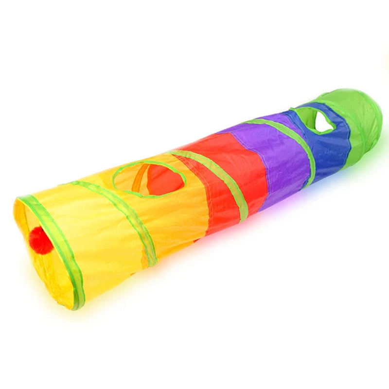 Cat Tunnel Pet Tube Collapsible Play Toy Indoor Outdoor Kitty Puppy Toys for Puzzle Exercising Hiding Training