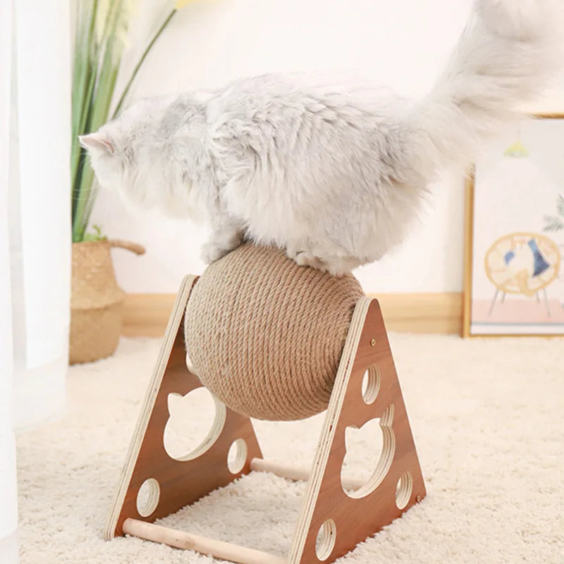 New Cat Toy Interactive Cat Scratcher Board Kitten Sisal Rope Ball Scratch Paws Pet Grinding Scratching Cats for Scratcher Toys