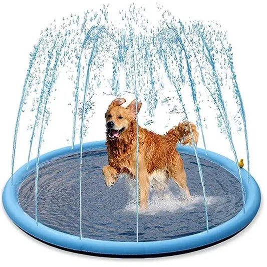 Thickened Pet Spray Mat, Non Slip Mat for Pets, Outdoor Dog and Child Spray Mat, Folding Pet Dog Swimming Pool, Folding Cleaning